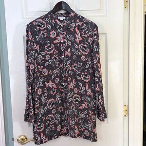 J.Jill Flowery Rayon Tunic with Side Slits Sz L